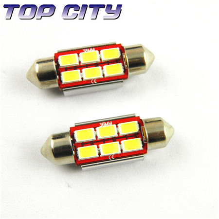 Topcity FESTOON 6smd 5630 Samsung euro error free canbus LED Bulb white - FESTOON CANBUS LED